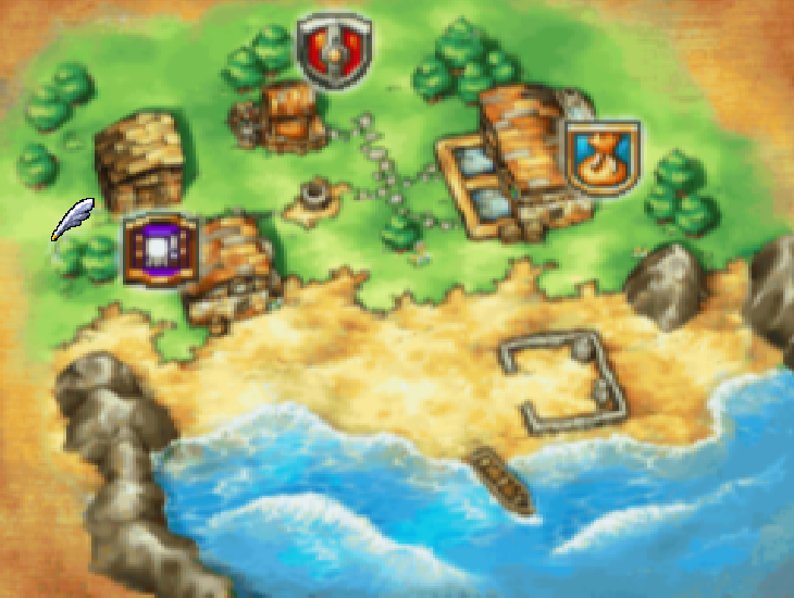 海辺の村のマップ